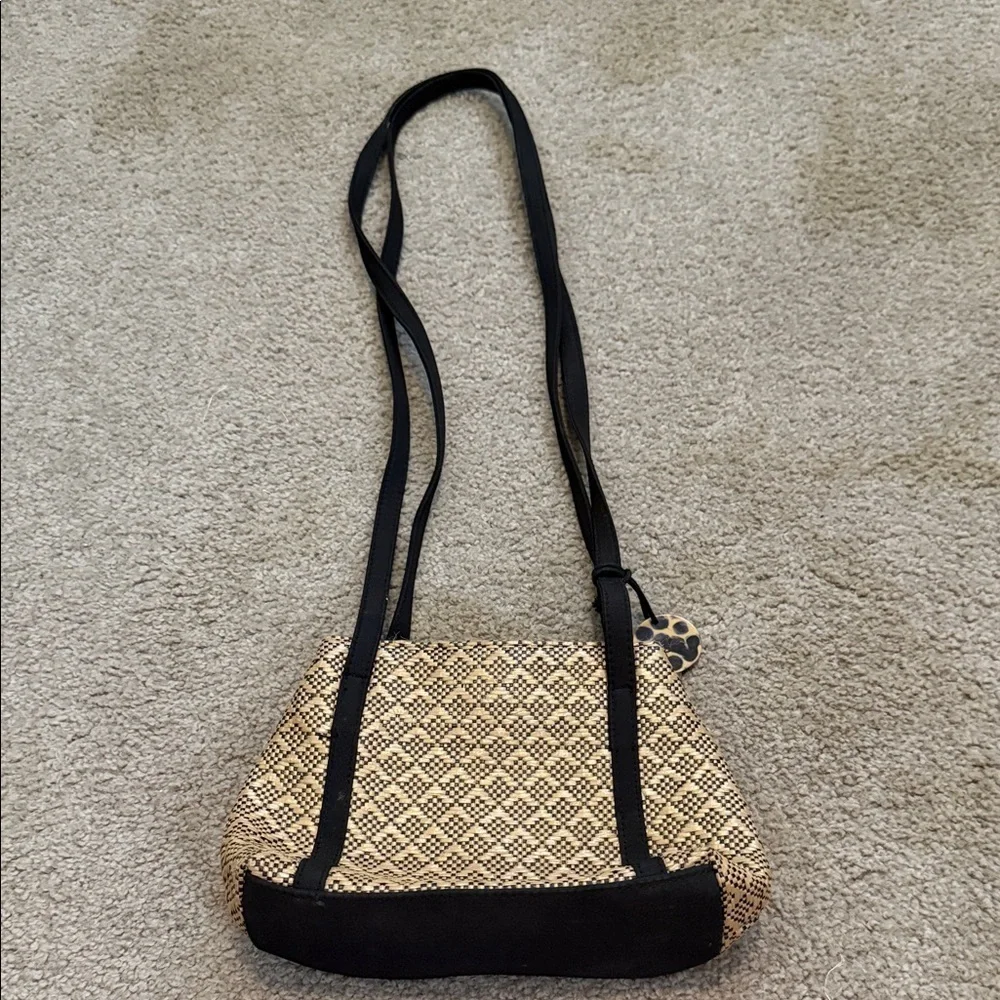 Marlo Vintage Black and Tan Crossbody Bag